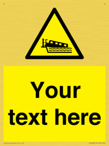 Custom warning grounding narrow boat on lock cill